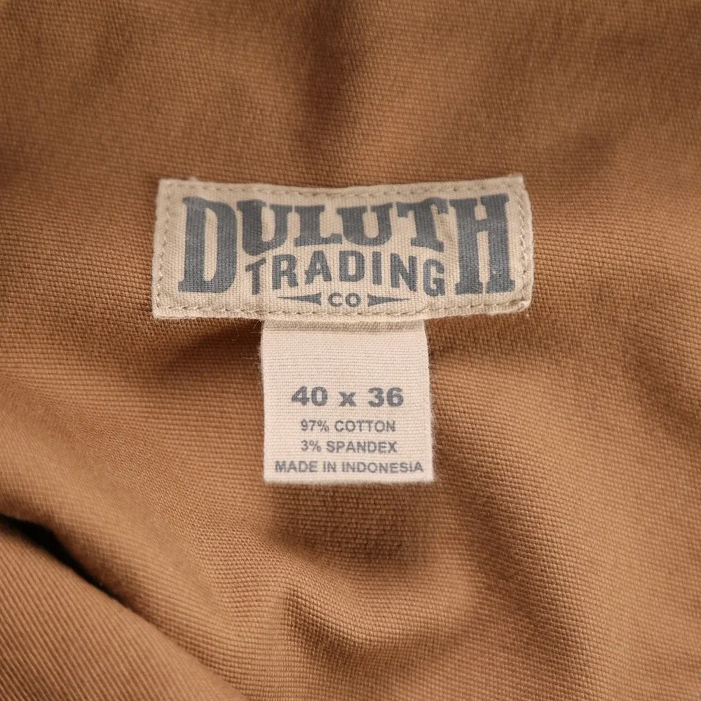 Duluth Trading Co Flex Fire Hose Mens Work Cargo Pants Brown 40x36
